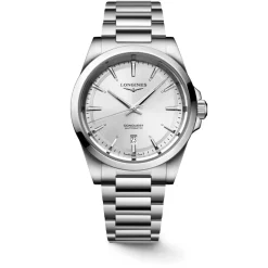 Longines Conquest 2023 41mm Sunray Silver Dial Steel Case & Bracelet Men's Watch