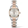 Longines Conquest Classic 29.5mm Silver Dial Rose Gold & Steel Case Bracelet Watch