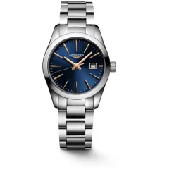Longines Conquest Classic Blue Dial Stainless Steel 29.5mm Ladies Watch