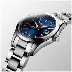 Longines Conquest Classic Blue Dial Stainless Steel 29.5mm Ladies Watch