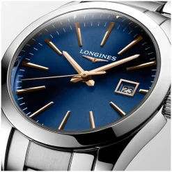 Longines Conquest Classic Blue Dial Stainless Steel 29.5mm Ladies Watch
