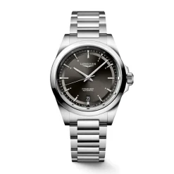Longines Conquest 38mm Black Dial Steel Bracelet Watch