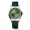 Longines Conquest 38mm Green Dial Green Rubber Strap Watch