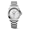 Longines Conquest 34mm Pearlised Dial Stainless Steel Case Bracelet Watch