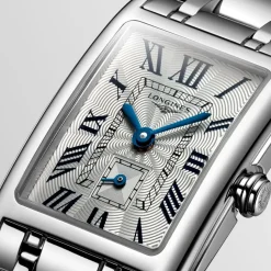Longines DolceVita 20.80 X 32.00 mm Silver "flinque" Dial Blue Index Steel Case Watch