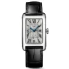 Longines DolceVita Silver Dial Roman Numerals Black Leather Strap Watch