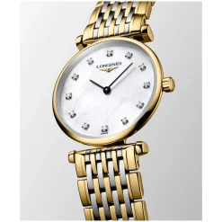 Longines Elegance La Grande Classique 24mm MOP Dial Diamond Dot Two Tone Bracelet Watch