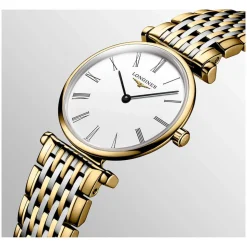 Longines Elegance La Grande Classique de Longines 24mm White Dial Two Tone Bracelet Watch