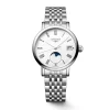 Longines Elegant 30mm White Dial Moonphase Steel Bracelet Watch