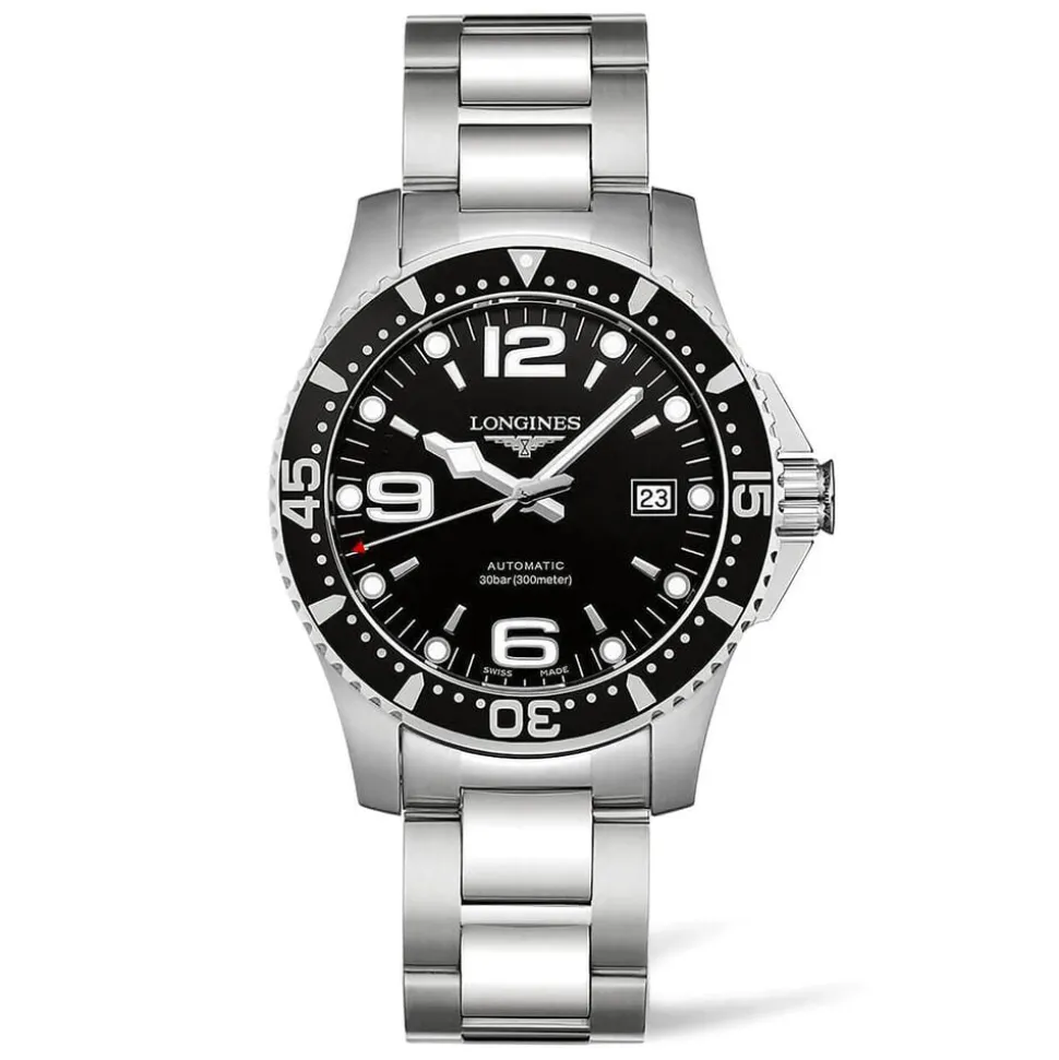 Longines HydroConquest Automatic Black Dial Stainless Steel Bracelet Watch