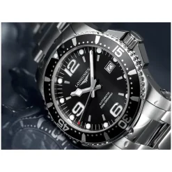 Longines HydroConquest Automatic Black Dial Stainless Steel Bracelet Watch
