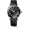 Longines Hydroconquest 41mm Sunray Black Dial Steel & Ceramic Case Rubber Strap Watch