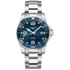 Longines HydroConquest 39mm Automatic Blue Dial Blue Bezel Steel Case Bracelet Watch
