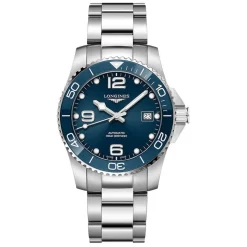 Longines HydroConquest 39mm Automatic Blue Dial Blue Bezel Steel Case Bracelet Watch