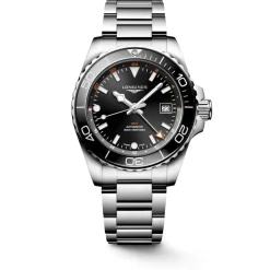 Longines Hydroconquest 41mm Sunray Black Dial Stainless Steel & Ceramic Case Watch