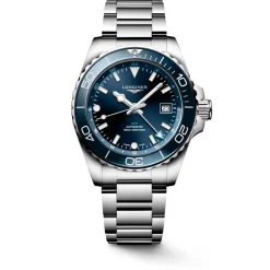 Longines Hydroconquest 41mm Sunray Blue Dial Steel Ceramic Case Watch