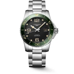 Longines Hydroconquest 41mm Black Dial Stainless Steel & Ceramic Case Mens Watch