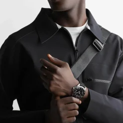 Longines Hydroconquest 41mm Sunray Black Dial Steel & Ceramic Case Rubber Strap Watch