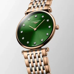 Longines La Grande Classique 29mm Green Dial Diamond Dots Two Tone Steel Bracelet Watch