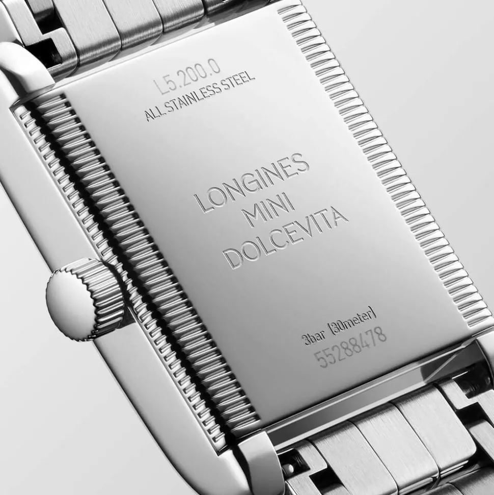 Longines MiniDolcevita 2023 29 X 21.50mm Silver "flinqué" Blue Hands Dial Diamond Case Watch