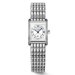 Longines MiniDolcevita 2023 29x21.5mm Silver "flinqu&eacute;" Cosmo Circle Dial Diamond Case Watch