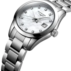 Longines Performance Conquest Classic 30mm Mother of Pearl Steel Watch