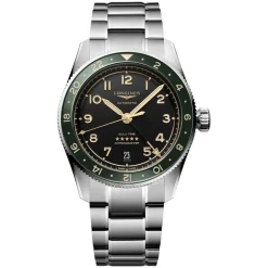 Longines Spirit 39mm Anthracite Dial Ceramic Case Stainless Steel Bracelet Watch