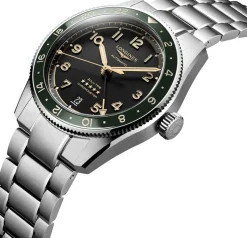 Longines Spirit 39mm Anthracite Dial Ceramic Case Stainless Steel Bracelet Watch