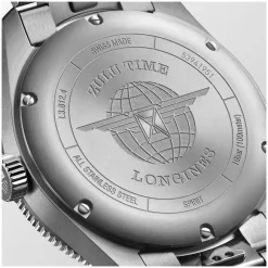 Longines Spirit Zulu 42mm Automatic Black Dial Green Bezel Steel Case Bracelet Watch