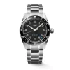 Longines Spirit Zulu 39mm Black Dial Ceramic Case Steel Bracelet Watch