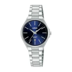 Lorus Quartz Ladies 28mm Blue Dial Steel Bracelet Watch