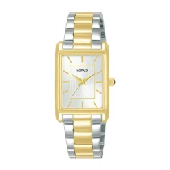 Lorus Quartz Ladies 22mm Silver Dial Two-Tone Steel Bracelet Watch