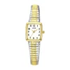 Lorus Quartz Ladies 18mm White Dial Two-Tone Steel Expander Bracelet Watch