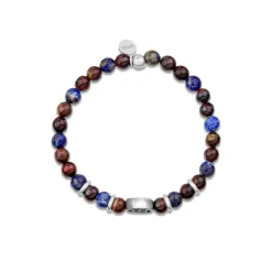 Men's Multicolour Bead Anchor Bracelet