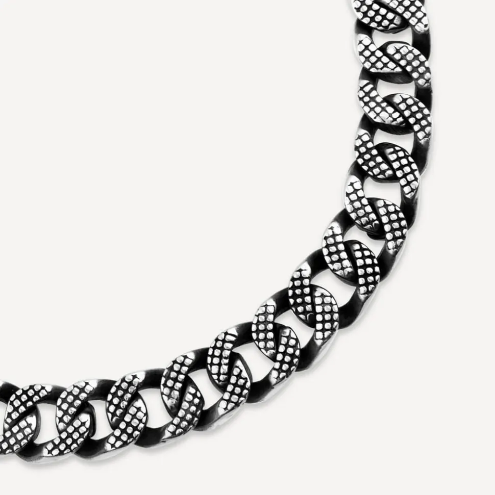 Men's Steel Curb 21.5cm Bracelet
