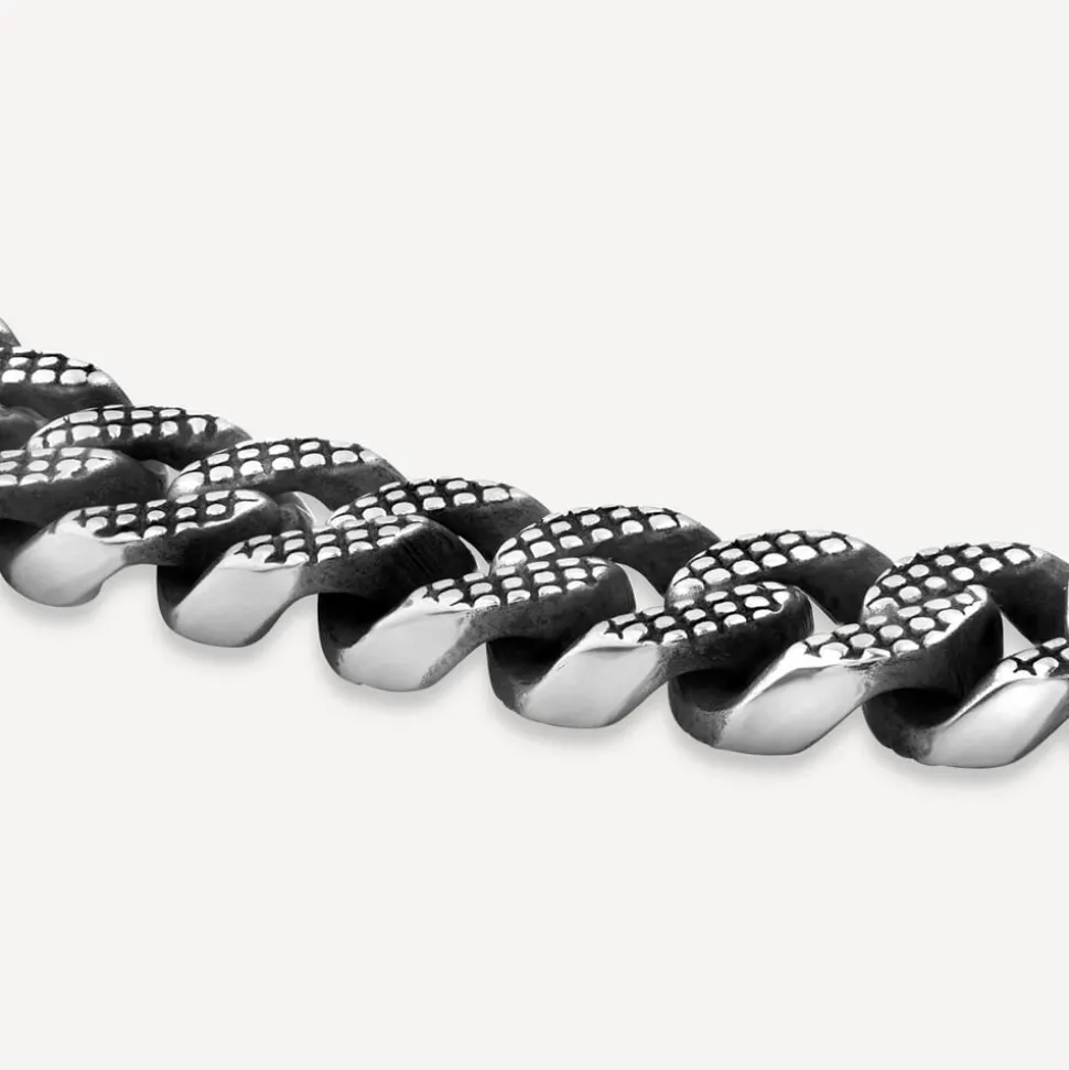Men's Steel Curb 21.5cm Bracelet