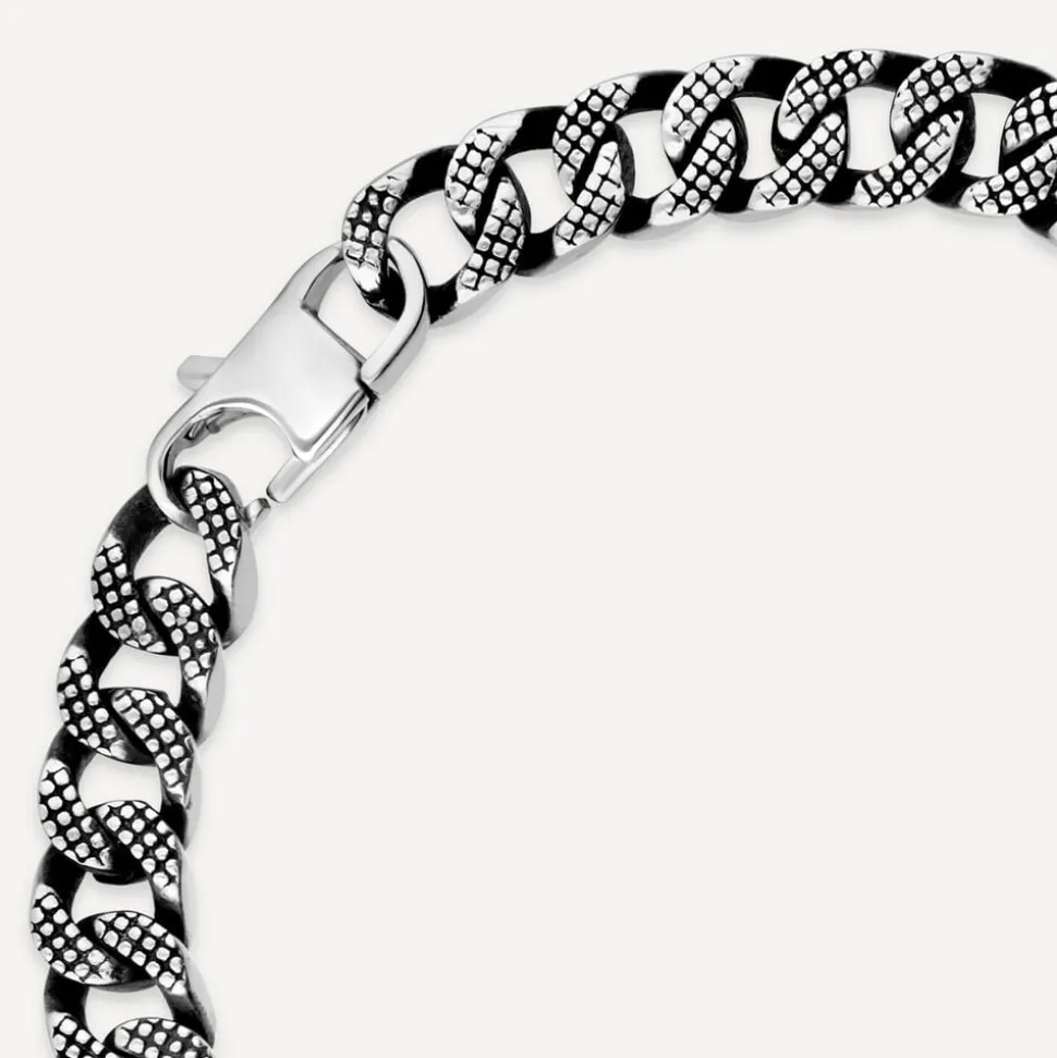 Men's Steel Curb 21.5cm Bracelet