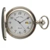 Mount Royal White Dial Chrome-Plated Pocket Watch