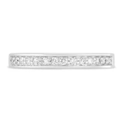Mystere Ladies' 18ct White Gold 0.21 Carat Diamond 2.7mm Wedding Ring