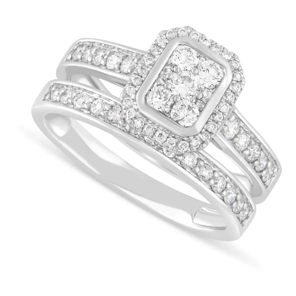Mystere Ladies' 18ct White Gold 0.21 Carat Diamond 2.7mm Wedding Ring