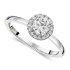 Northern Star 0.58 Round Diamond Brilliant Halo 18ct White Gold Ring