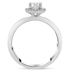 Northern Star 0.58 Round Diamond Brilliant Halo 18ct White Gold Ring