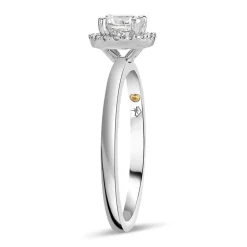 Northern Star 0.58 Round Diamond Brilliant Halo 18ct White Gold Ring