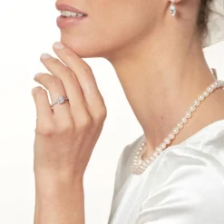 Northern Star 0.80ct Diamond Halo Stone Shoulders 18ct White Gold Ring