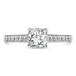 Northern Star 0.80ct Cushion Diamond 18ct White Gold Ring