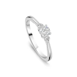 Northern Star 0.50ct Diamond Round Centre & Sides Platinum Ring