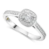 Northern Star 0.30ct Diamond Halo 18ct White Gold Ring