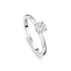 Northern Star 0.56ct Diamond Solitaire & Hidden Halo Platinum Ring