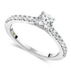 Northern Star 0.80ct Diamond Shoulders 18ct White Gold Ring