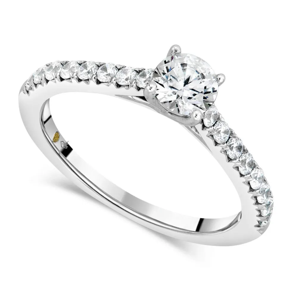 Northern Star 0.80ct Diamond Shoulders 18ct White Gold Ring